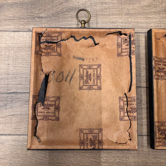 Set of 3 MCM Framed Mask Prints Tribal Devil Death Masks 1950s 1960s Vintage - Picture 9 of 12